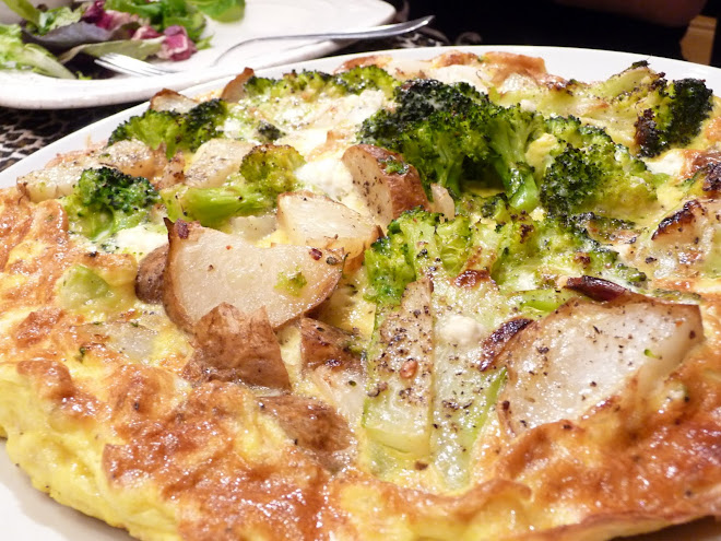 Broccoli & Baked Potato Frittata with Feta & Onions