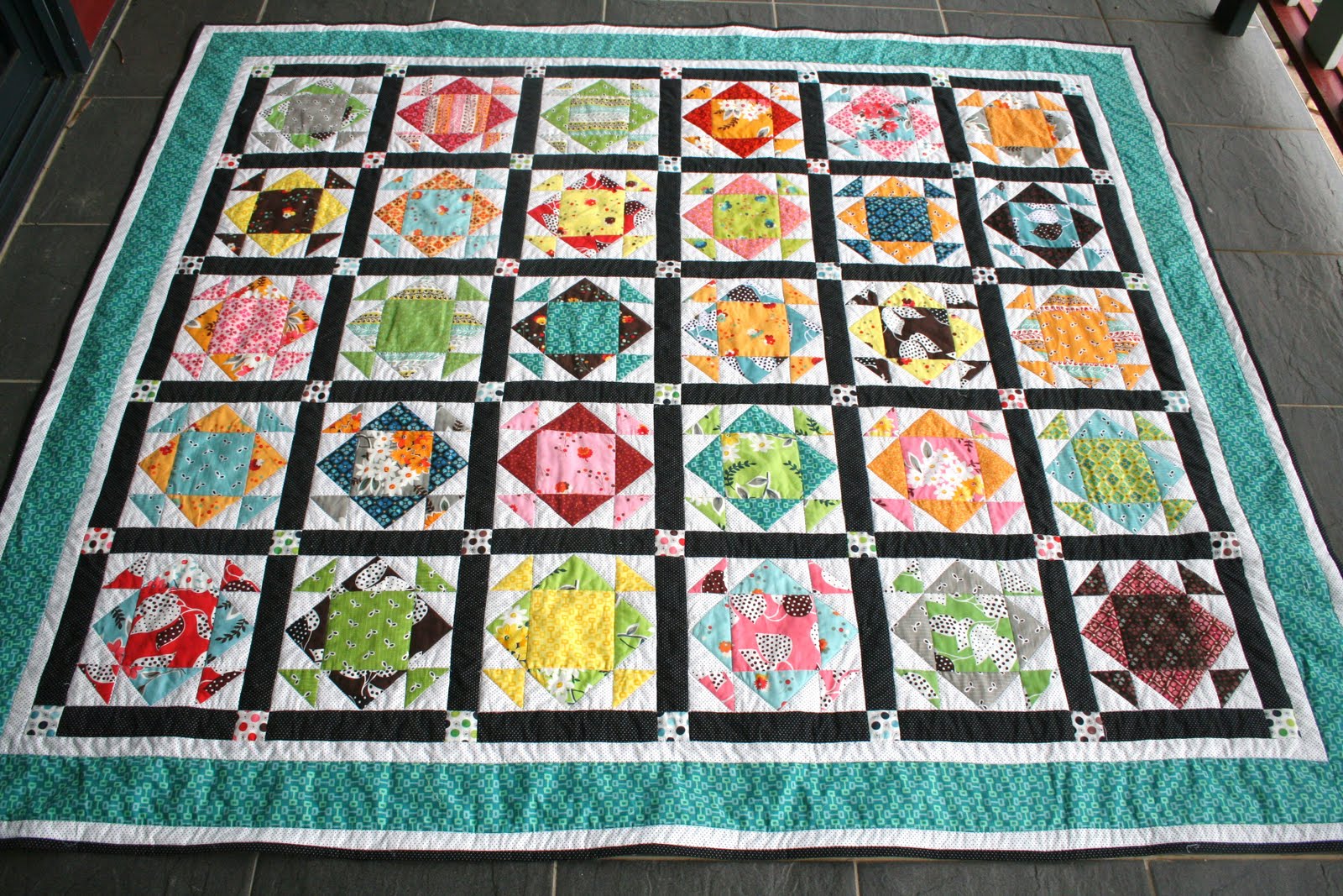 Gone Aussie Quilting Flea Market Fancy Quilt Finished