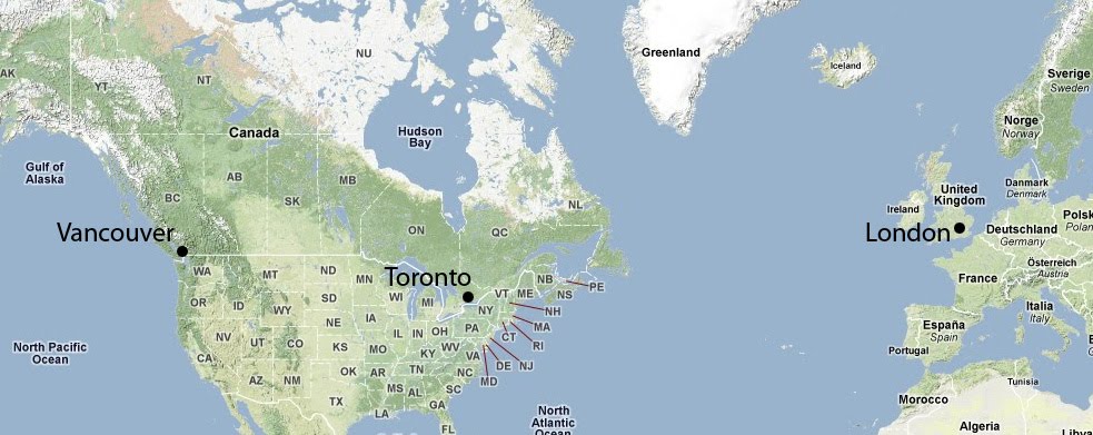 Vancouver: A Local's Perspective: Flight times to Vancouver