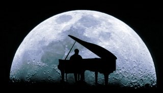 o músico na lua...