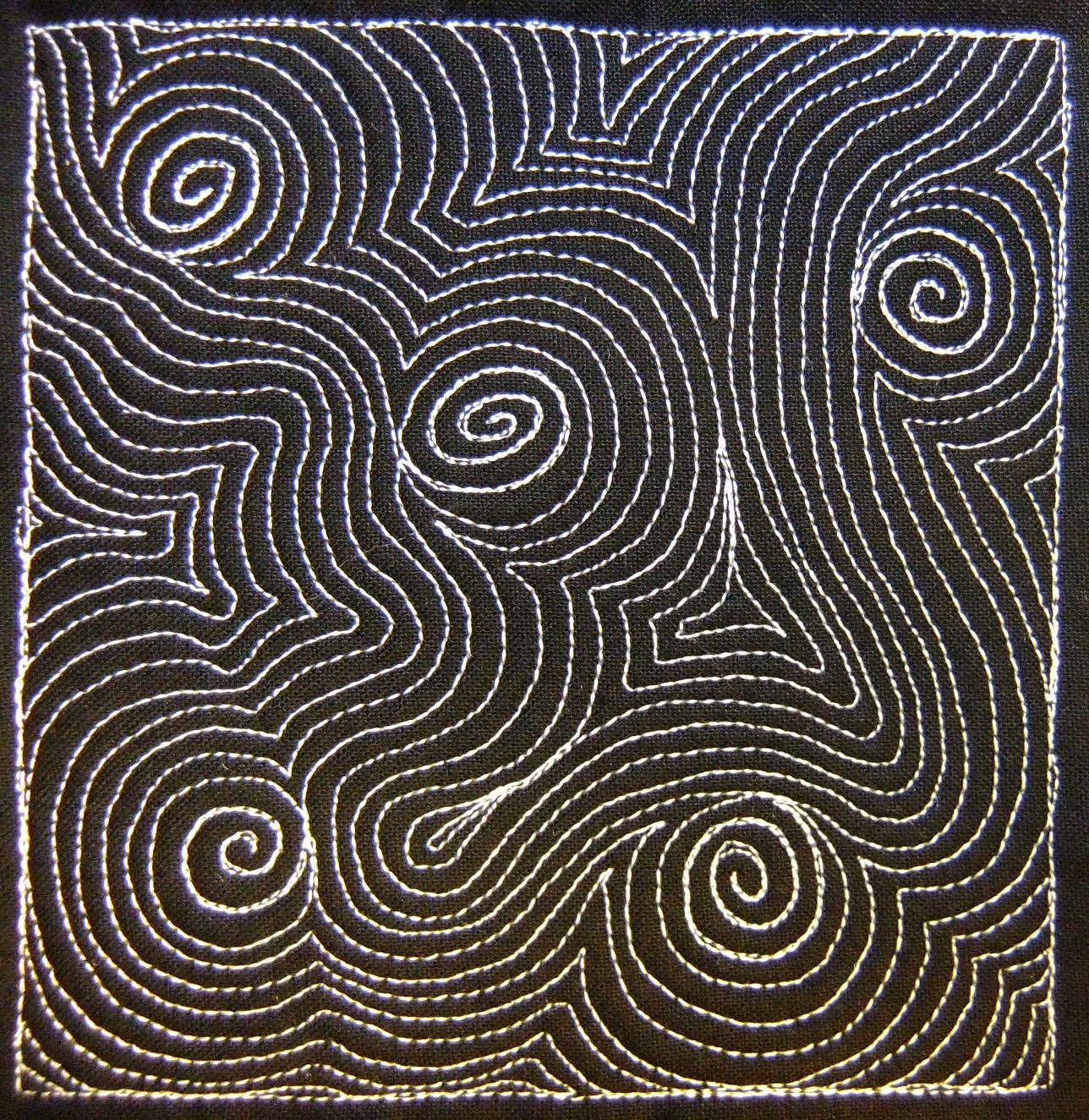 The Free Motion Quilting Project: Day 238 - Whirlpools