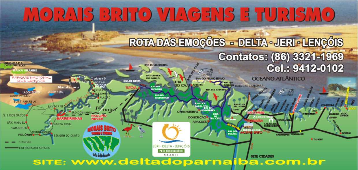 Costa do Delta - Delta do Parnaiba Jericoacoara Lençóis Maranhenses