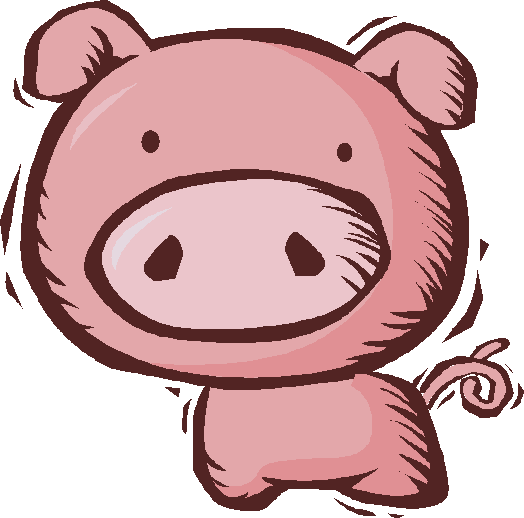 pig eating clipart - photo #49
