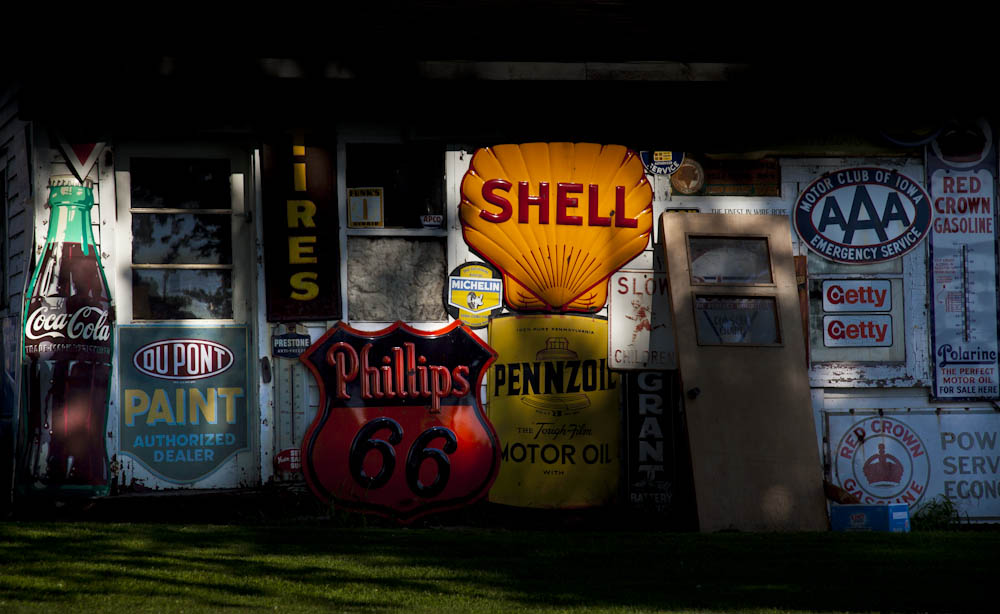 The Lincoln Highway Seen RON PRESTON AND GAS STATION, BELLE PLAINE, IOWA