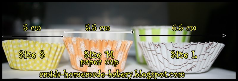 Amida-Homemade-Bakery: Size of Souffle cup & Paper cup