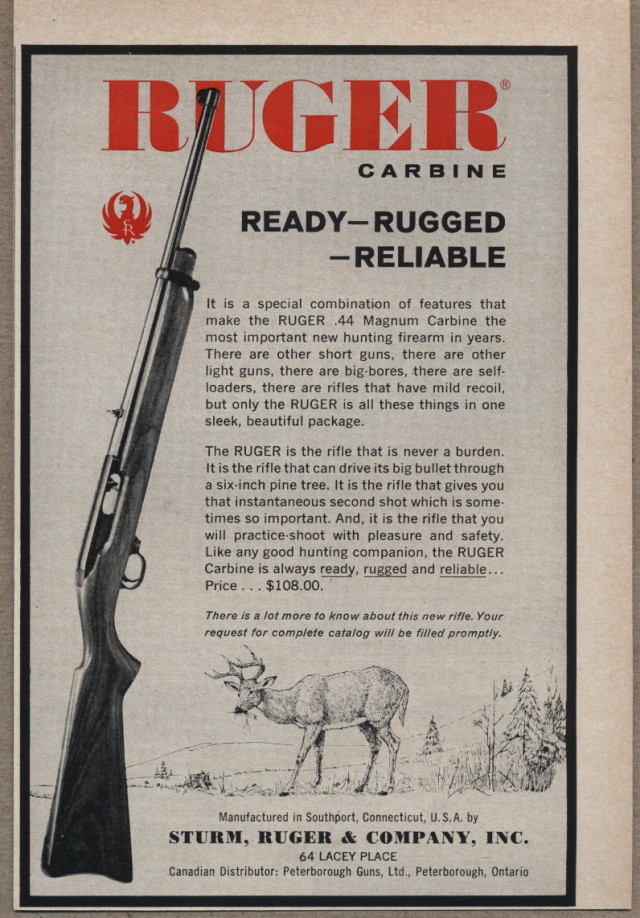 44 magnum rifle ruger. 1962 AD~RUGER .44 MAGNUM
