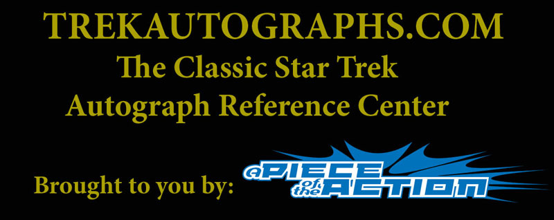The Classic Star Trek Autograph Reference Center!