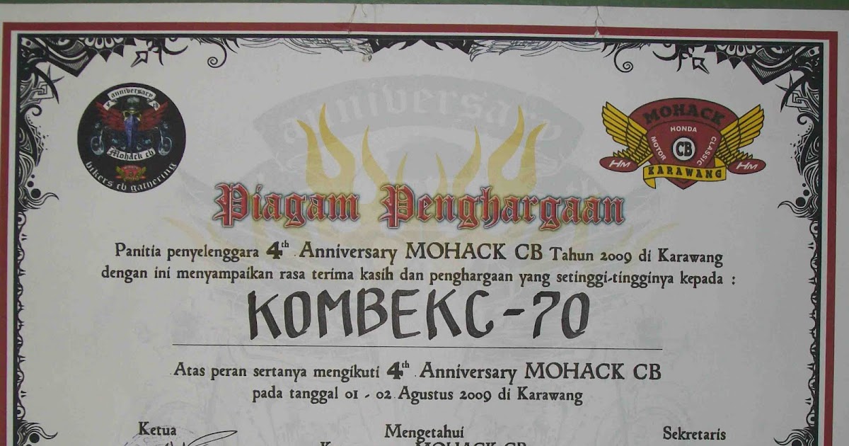 komunitas bebek c 70 piagam penghargaan dari mohack komunitas bebek c 70 piagam penghargaan dari mohack