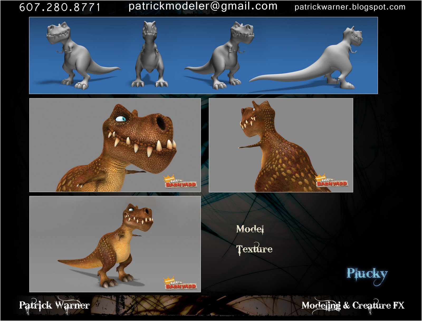 Patrick Warner Character Modeler Barnyard Characters