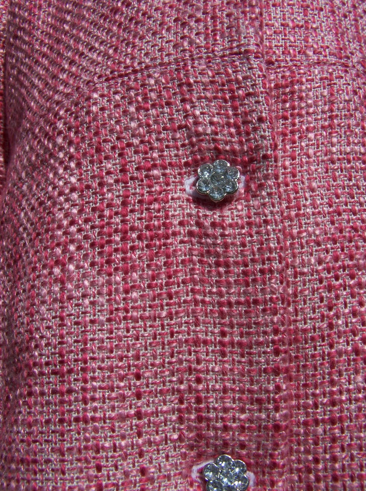Not so quirky: Pink boucle coat for Jalisa