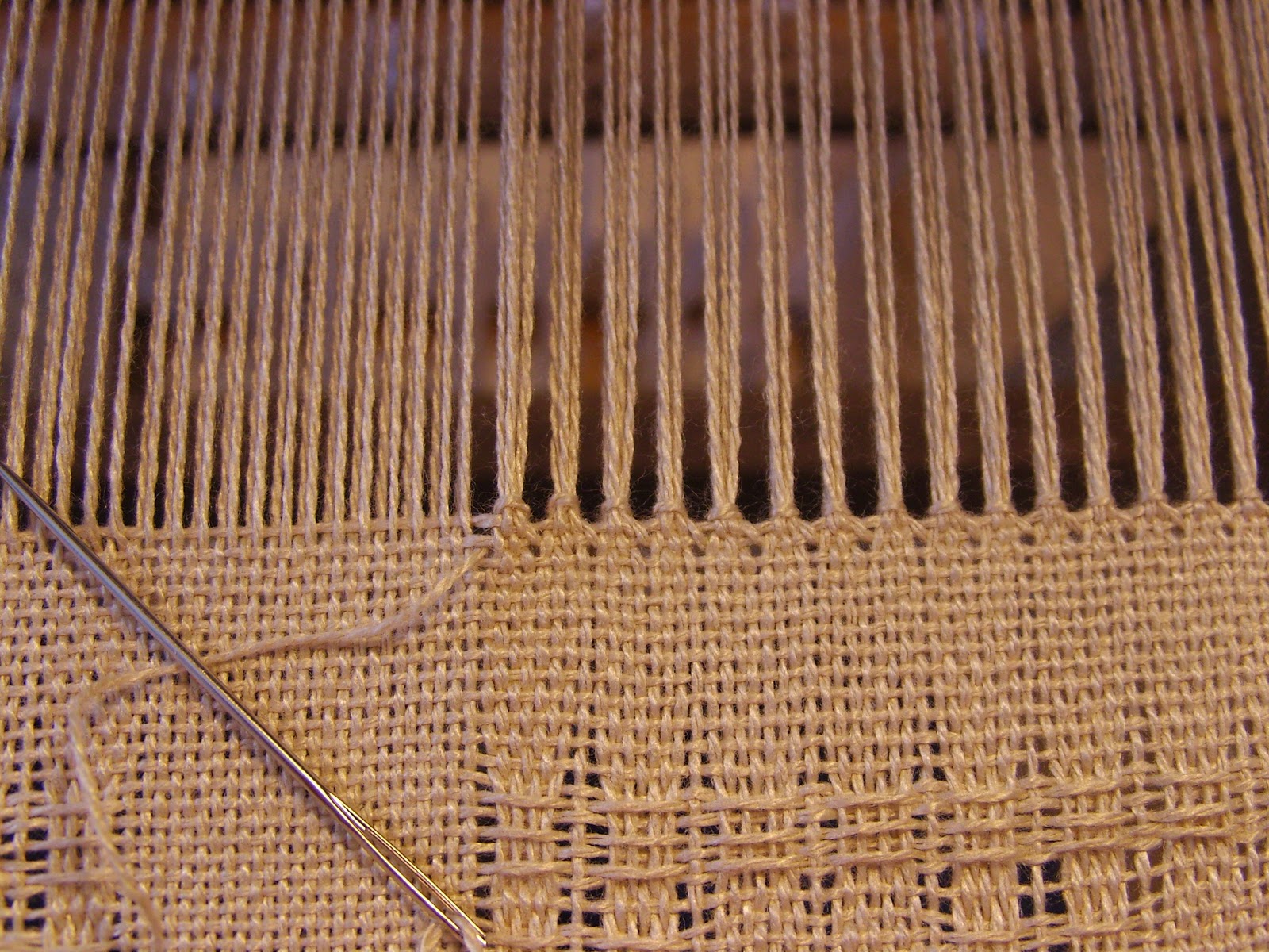 Daisy Hill Weaving Studio Ladder Hemstitching with Photos