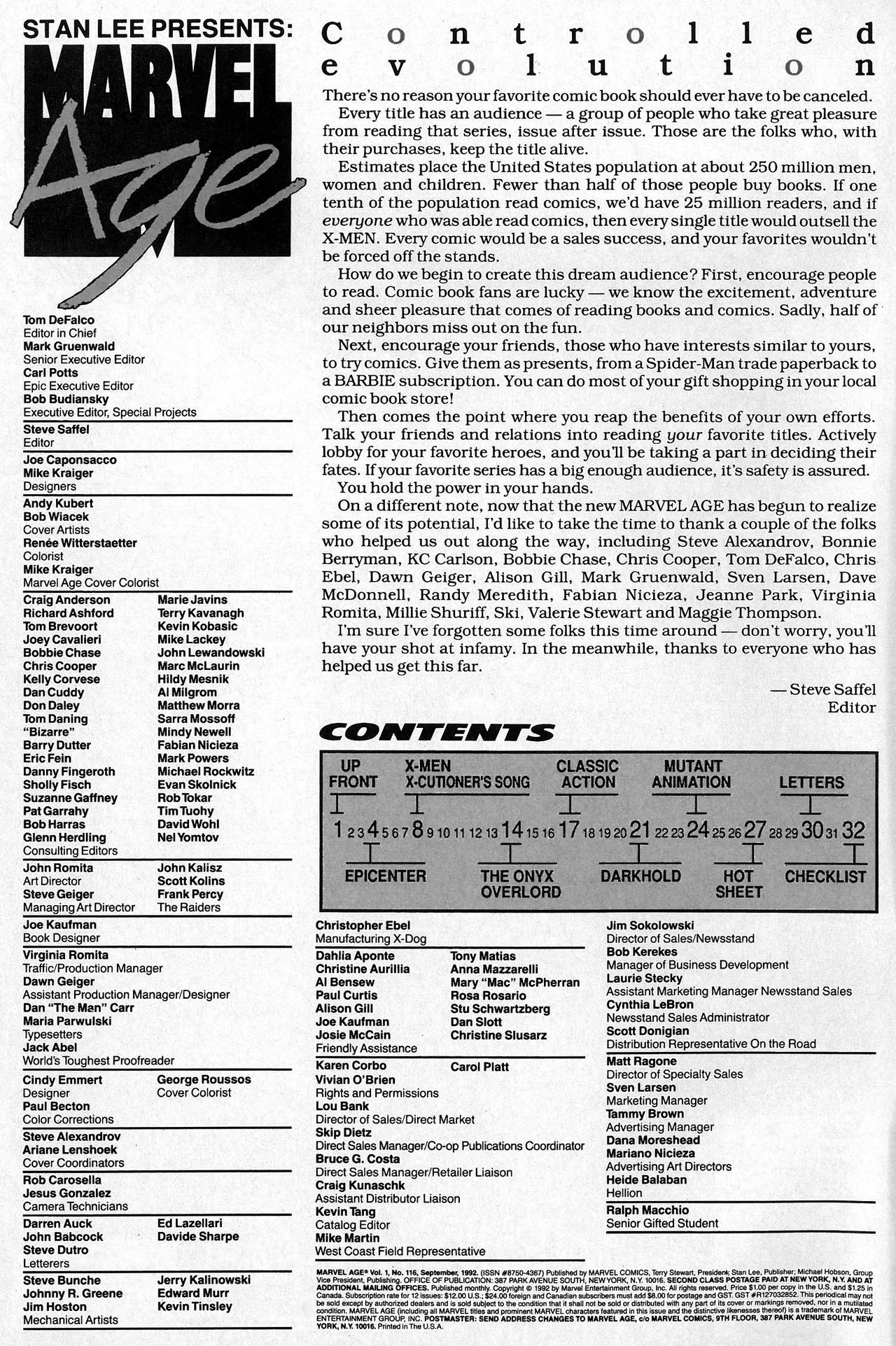 Read online Marvel Age comic -  Issue #116 - 2