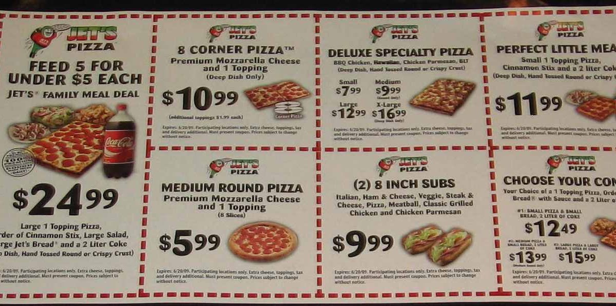 Jet s Pizza Menu Nutrition