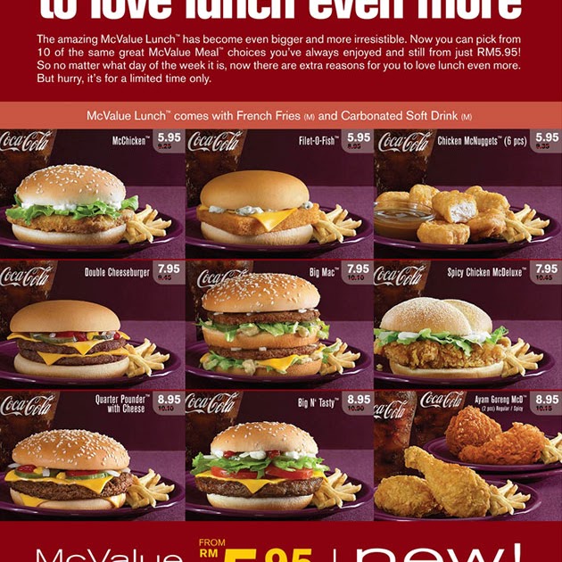 Mcd Menu Malaysia Price : McDonalds Breakfast Menu - Visit Malaysia - A