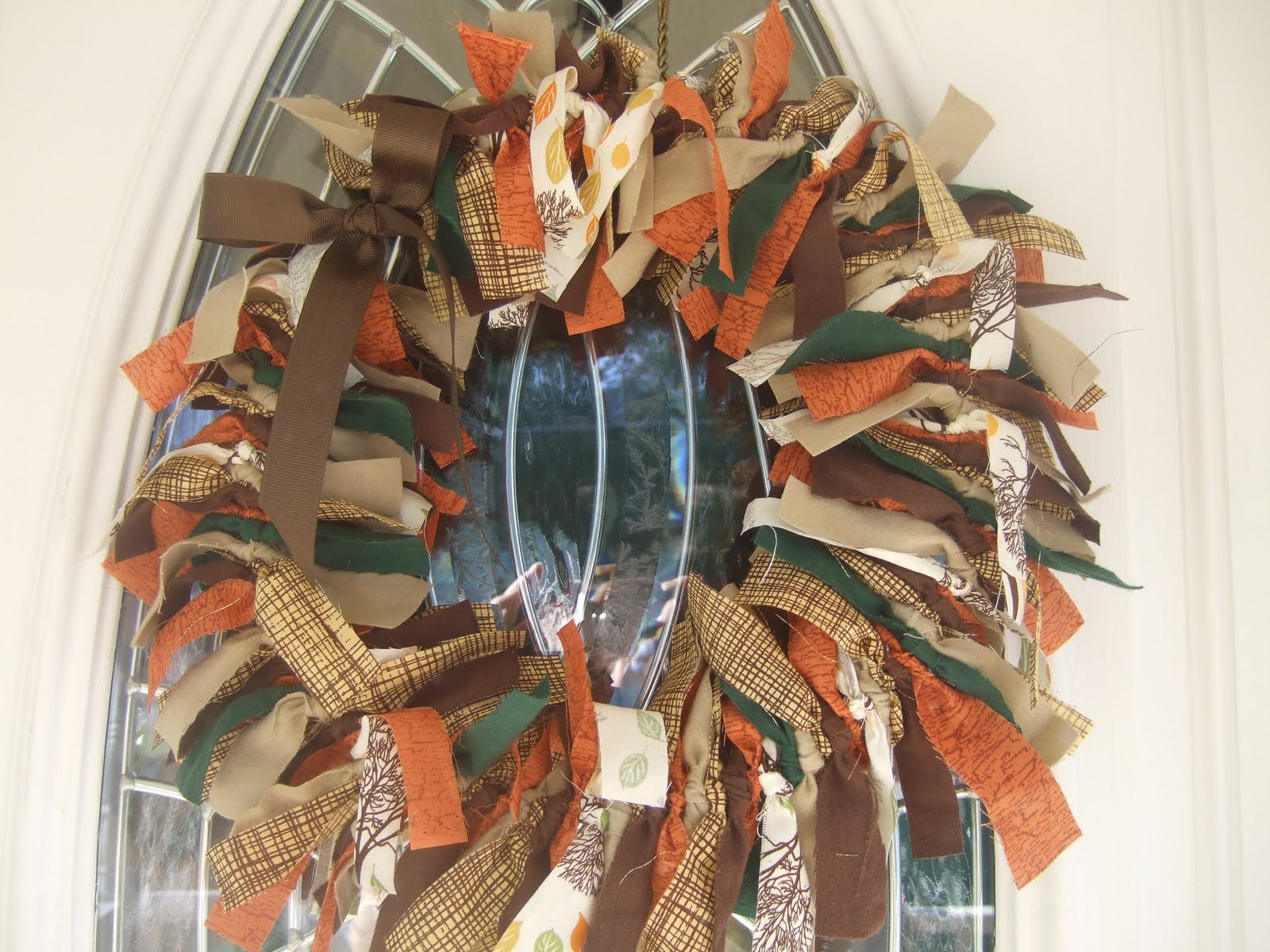 A Little Bit of Everything!: Fall/Autumn Fabric Rag Wreath