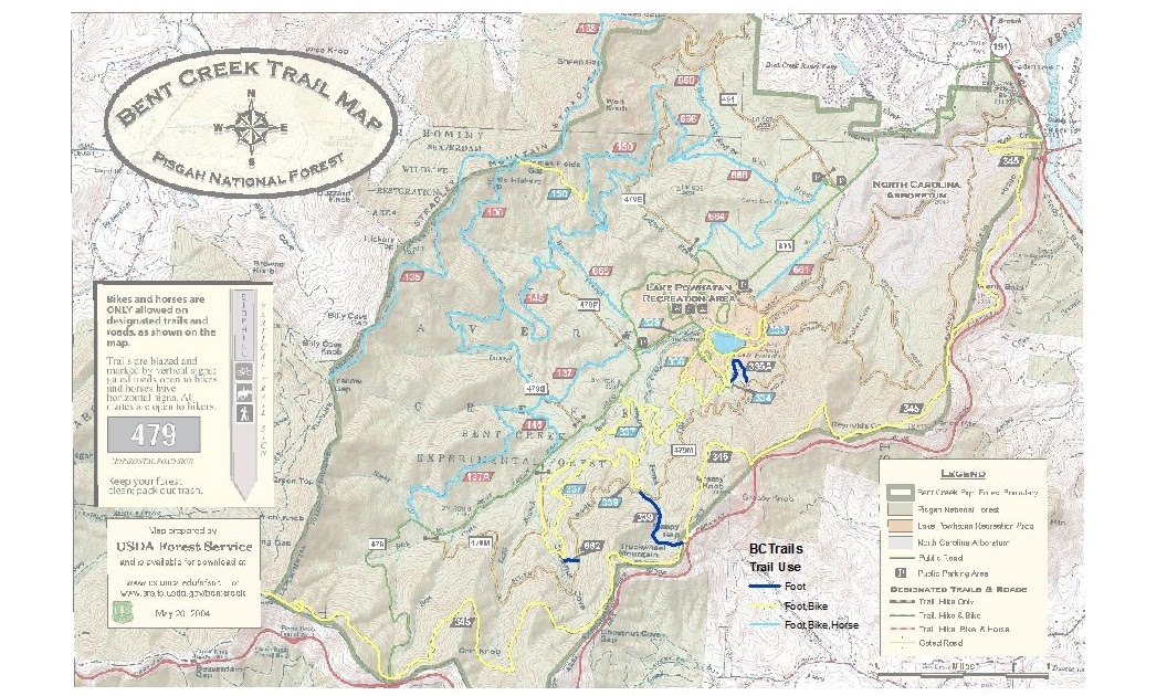 Shope Creek GIS: Bent Creek Trail Map