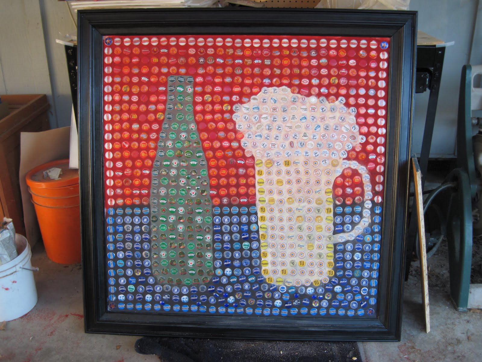 Confessions of a tile Smasher Bottle Cap Mosaic!