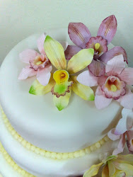 orchids fondant cakes cake gumpaste edible decorated pink meticulously tiered done chocolate painted handmade week were