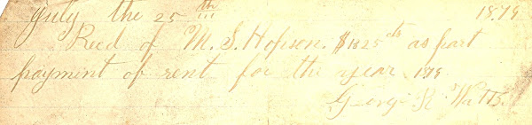 Shell's rent in 1879