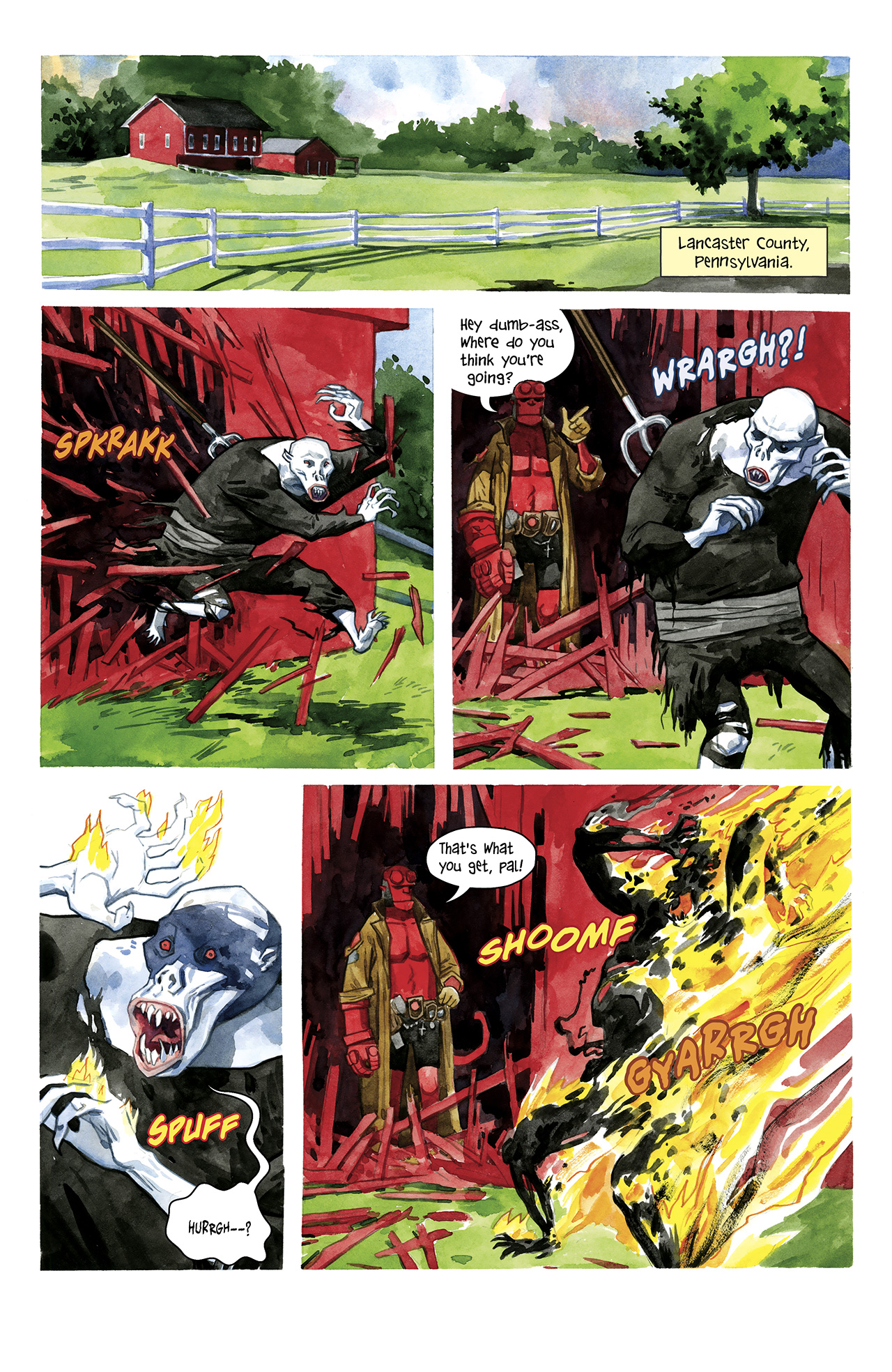 Read online Hellboy/Beasts of Burden: Sacrifice comic -  Issue # Full - 4
