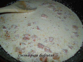 receta ESPAGUETIS CON SALSA CARBONARA