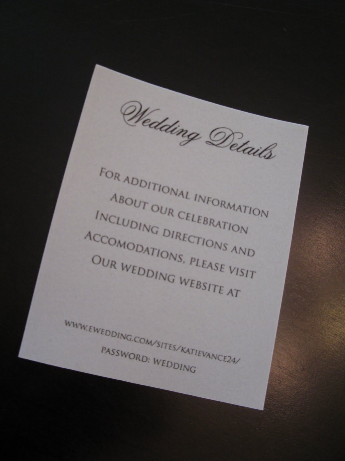 Maria Scheel Invitations &amp; More…: Where to put the wedding website?