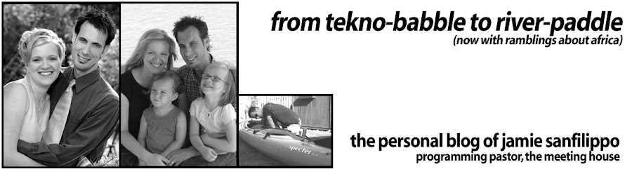 from tekno-babble to river-paddle