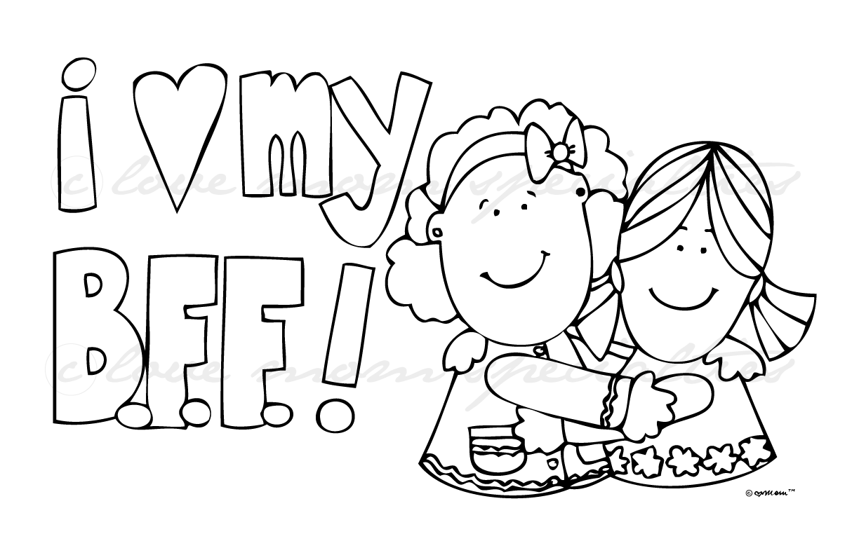 i love my bff coloring pages - photo #7