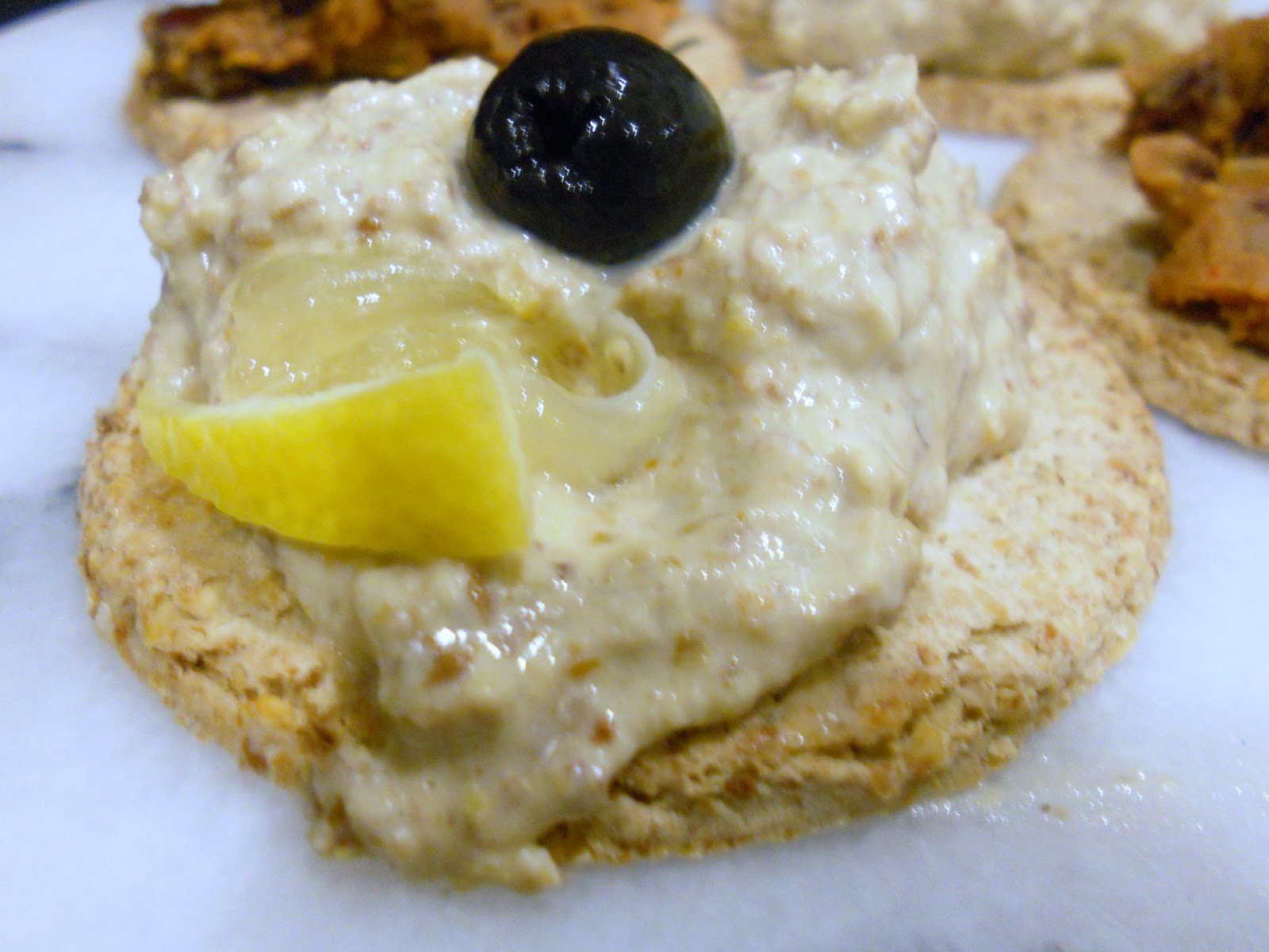 Three delicious Dips/ Spreads smoky red bean pate, hummus and Moroccan chickpea and apricot pate
