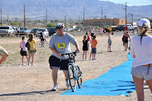 Seth coming in from the bike leg