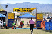 Crossing the finish line!