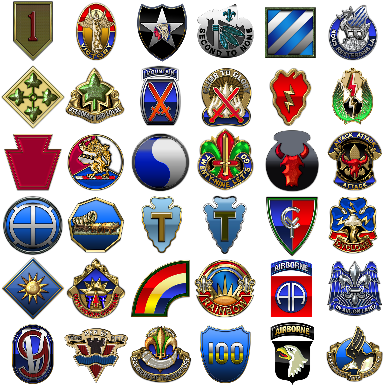 Military Insignia 3d Us Army Infantry Divisions