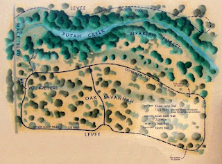 Map of trails at South Fork Putah Creek Preserve