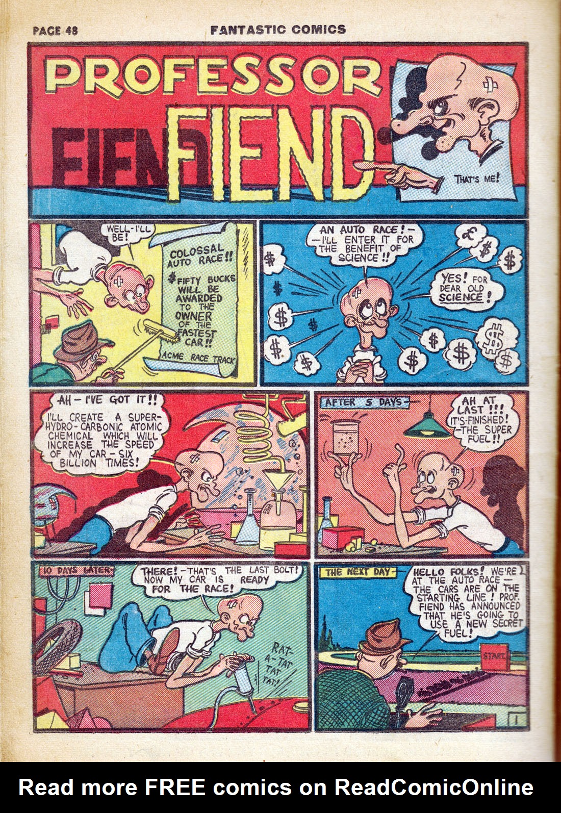 Read online Fantastic Comics comic -  Issue #7 - 50