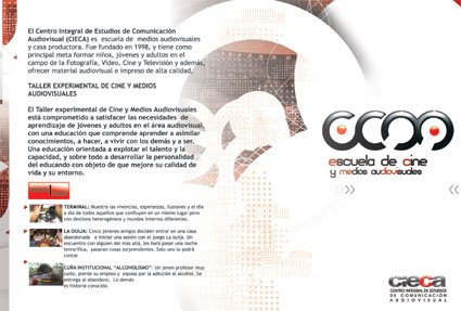 Carátula para material de la escuela de cine y medios audovisuales