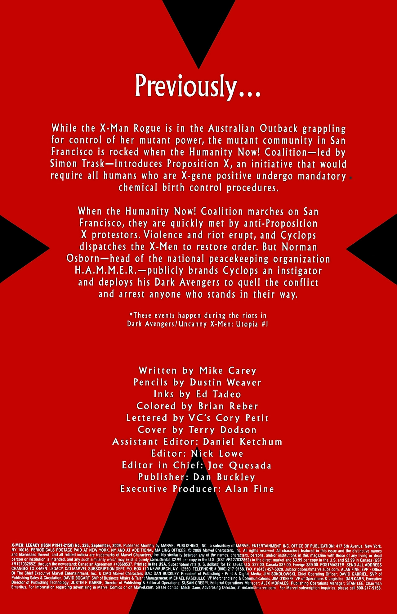 Read online X-Men Legacy (2008) comic -  Issue #226 - 2
