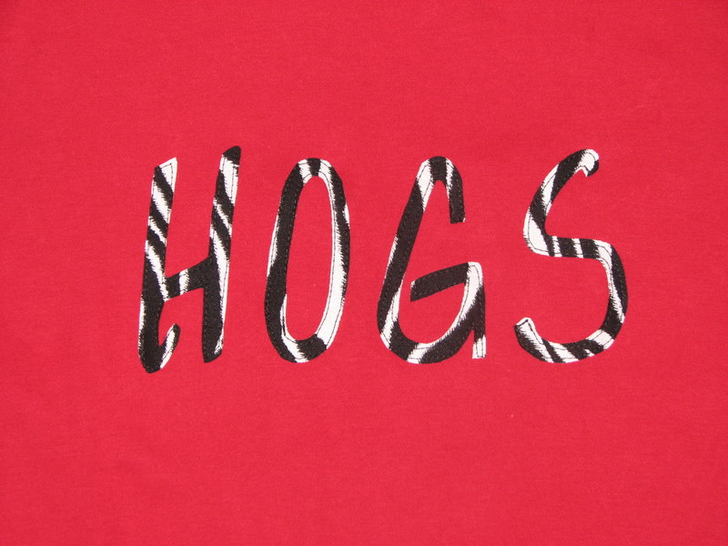 ruffles and reptiles Red tshirt with Zebra Print Fabric with