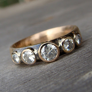 moissanite wedding band