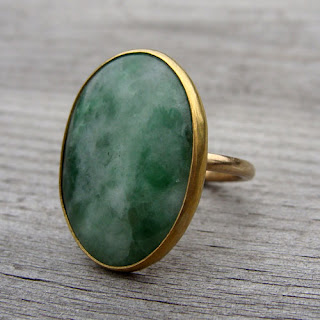 gold jade ring