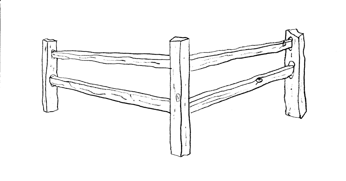 Handmade Furniture and things Splitrail Fence Drawing