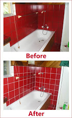 Before and After Colour Sealing Grout