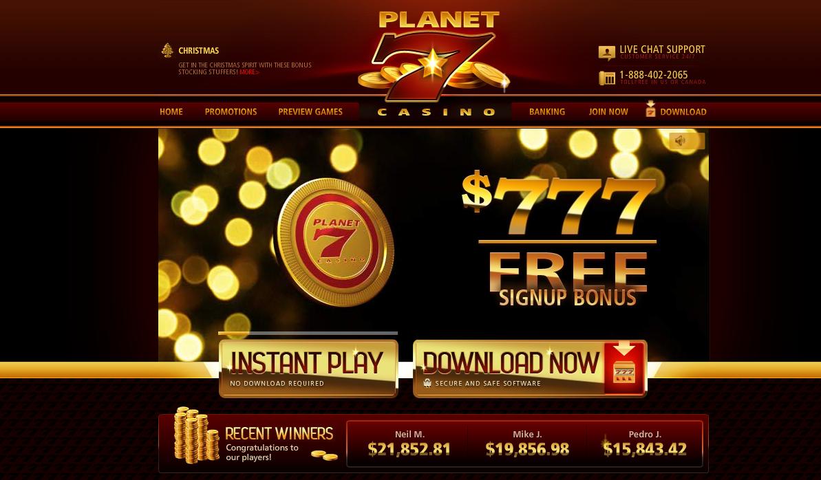 Planet Casino Bonus Code