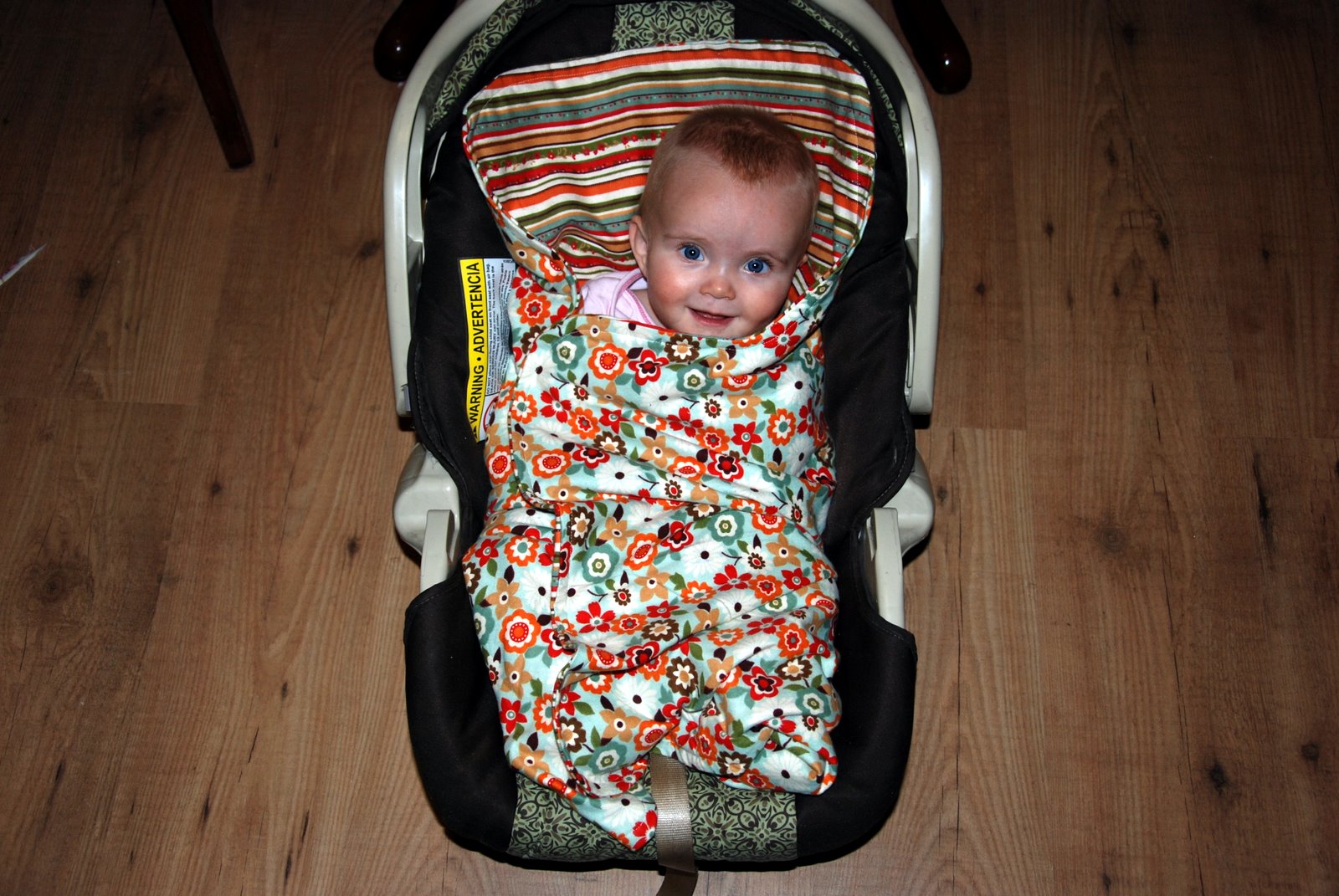 trying it out car seat blanket tutorial