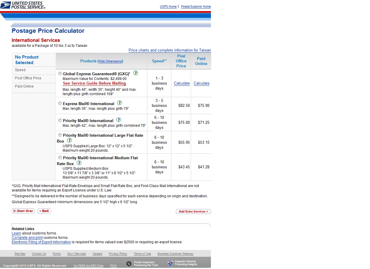 click n ship first class