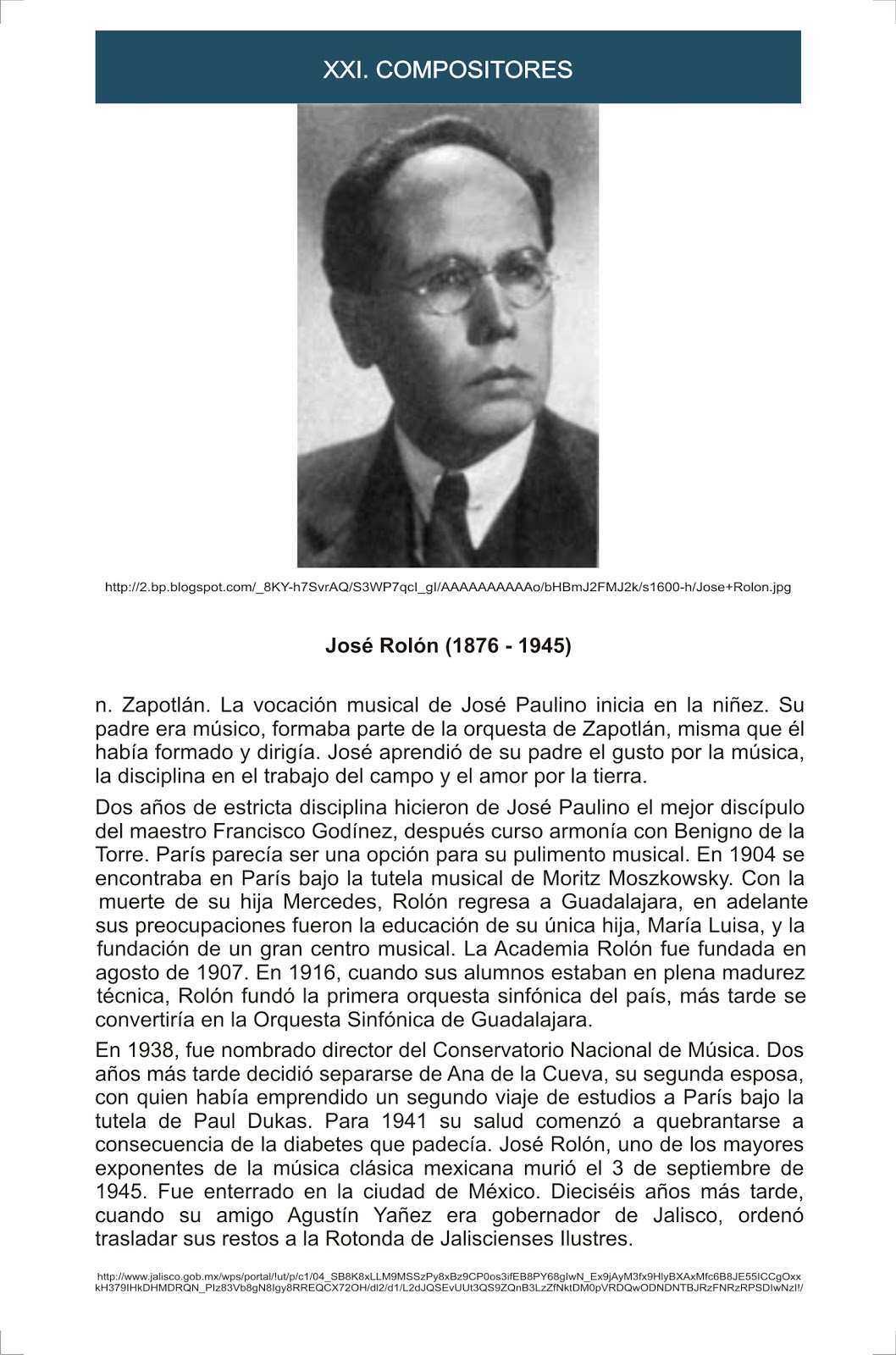 DE JALISCO PARA EL MUNDO: José Rolón, creador de la Orquesta SInfónica ...