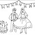 Desenho de festa junina e desenhos de folclore brasileiro