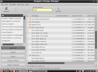 ibus search result in synaptic peppermint os