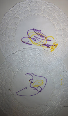 Snowflakes Using Doilies