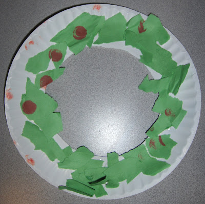rip and glue paper plate wreath