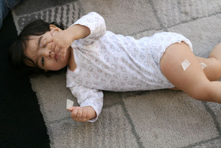 baby activity fun with tape